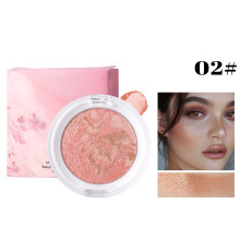 Highlighter and Blush Palette Shimmer Finish 2 In 1 Formula for Glowing Cheek and Face Brightening