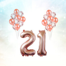 Balony imprezowe Golden Number21 z folii aluminiowej