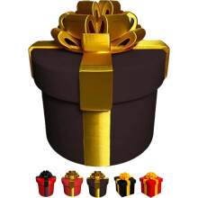 Boîte cadeau à vis emboîtables agaçante – Casse-tête et boîte à farces pour Noël, compatible avec les cadeaux en espèces (Or/Noir)