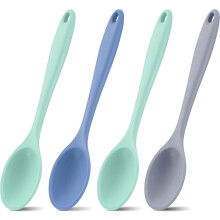Ensemble de 4 spatules mélangeuses en silicone, 27 cm, résistantes à la chaleur, antiadhésives et compatibles lave-vaisselle.