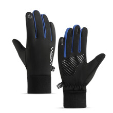 Winter Children's Gloves With Plush Lining, Windproof And Cold Proof Touchable Screen Mittens Cycling Outdoor Nonslip
