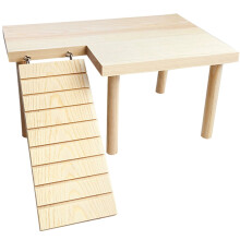 Hamster Shelf Wood Platform with Ladder 1 Set for Indoor Pet Play