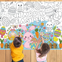 Easter Coloring Poster Bunny 31x43 Inch