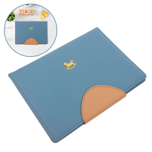 Naturalization Certificate Holder Birth Certificate Protector Blue PU 1Set Waterproof Document Protection