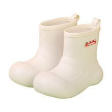 Toddler Rain Boots for Girls, Mid-Calf Lightweight Soft-Sole Booties, Comfortable Casual Footwear, Z03 White, Size 9.5–10 Years