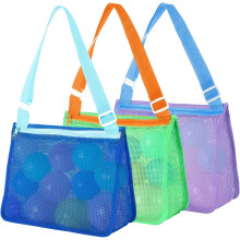 MARFOREVER 3 Pack Beach Toy Kids Shell Collecting Totes for Holding Shells Beach Sand Toys for Boys Girls