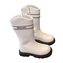 Toddler Boots,Girls Glitter Pearl Chain Boots British Style Short Boots Leather Ankle Boots,Girl Boots,7-8 Years,White