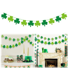 St. Patricks dag filt shamrock-girlander 196,85 i mørke og