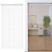 Beaded Curtain 78.7x39.4in, White Door String Beads for Living Room Bedroom, Room Divider, Hanging Beads Home Decor – 1 Pack