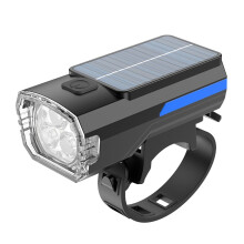 Rechargeable Solar Bike Lights – Ultra Bright Headlight & Taillight with Bell, Waterproof, Easy Install, for Road/Mountain – Compatible with All