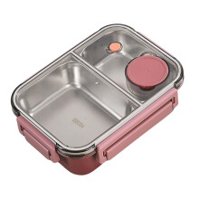 Boîte à lunch en acier inoxydable 304 avec compartiments, contenant de rangement portable divisé, vaisselle en métal pour étudiants