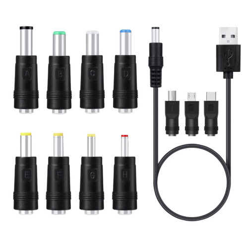 USB σε 5.5x2.1mm3.5mm4.0mm4.8mm6.4mm5.5x2.5mm Καλώδιο φόρτισης για λάμπα LED ανεμιστήρα ηχείου