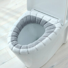 Housse de siège de toilette en peluche en forme de O, coussin chaud pour l'hiver, taille universelle, pour sièges ronds et allongés, lavable, lot
