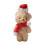 Weihnachtsbär-Plüschtier mit Weihnachtsmannmütze und Schal, 16 cm 1