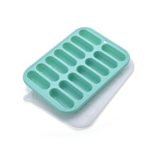 Moule à glaçons en silicone à 14 compartiments avec couvercle, démoulage facile, idéal pour cocktails, desserts, fêtes et en-cas.