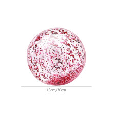 2-pack jumbo paljettstrandbollar, 28 cm genomskinliga uppblåsbara poolleksaker med konfettiglitter – Sommarfestgåvor