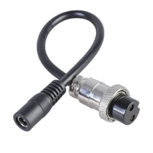 Cavo di alimentazione aeronautico YIEMEEN150W10A DC5521-GX20 a 2 pin per ricarica di dispositivi esterni, pannelli solari e dispositivi mobili.