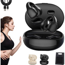 Écouteurs sans fil Bluetooth Clipbuds, stéréo 5.4, étanches et résistants à la transpiration, avec réduction de bruit, compatibles avec tous