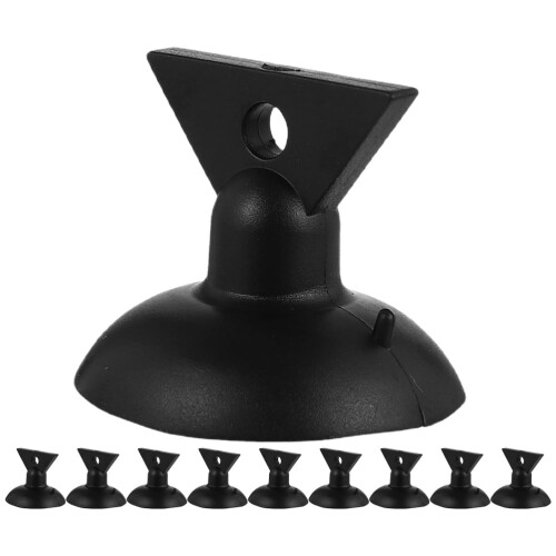 10pcs Black PVC Bulb Removal Suction Cup Operation Triangle Handle Tool