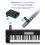 Rechargeable Midi Wireless Guitar System Audio Receiver Transmitter Wireless Midi Adapter for Digital Piano Keyboard 6