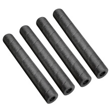 Black Foam Pipe Insulation 4-Pack, 3 ft Self-Sealing Tube Covers for Outdoor Indoor Garden Pool Garage, Anti-Slip Energy-Saving Wrap Black