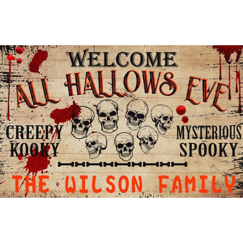 Πινακίδα καλωσορίσματος για το Halloween, αδιάβροχη πόρτα τοίχου, βεράντα