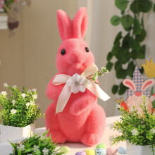Figurine de lapin en peluche avec nœud papillon (1 pièce)