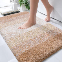 Tapis de salle de bain 76 x 51 cm, microfibre ultra douce et absorbante, envers en caoutchouc, séchage rapide et lavable en machine — Gris
