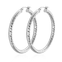 Hamrade ringörhängen för kvinnor 925 sterlingsilver