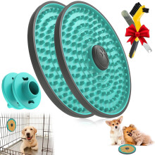 Dog Lick Mat Set (2pcs) – Slow Feeder Crate Pad for Peanut Butter, Yogurt, Bolognese – Compatible with Boredom Relief & Licking Therapy