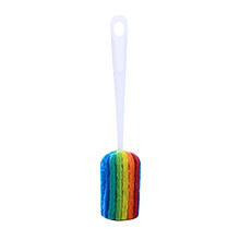 Long-Handle Bottle & Cup Brush with Comfort Grip, Stainless Steel, Compatible with Baby Bottles, Jars, Glasses, Windows, Pans
