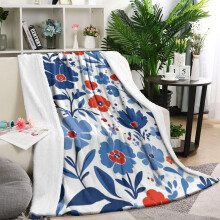 Couverture Pioneer Flower – Jeté en flanelle douce, toutes saisons, léger et chaud, 150 x 200 cm, pour canapé, lit, fauteuil