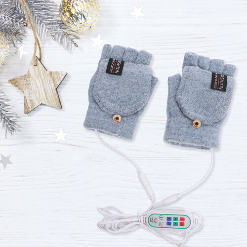 USB-beheizbare Handschuhe, winddichte Thermohandschuhe, 1 Paar