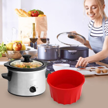 Reusable Silicone Slow Cooker Liner – Heat-Resistant, Non-Stick, Dishwasher Safe | Compatible with All Standard Slow Cookers