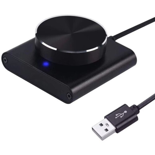 Knob One Button USB Computer Volume Controller Micro-USB Multimedia Speaker External Volume Control Adjust Accessories