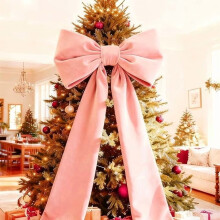 Enfeite de Natal Extra Grande com Laço Festivo para Coroas e Lareiras – Decoração Elegante e Reutilizável para Casamentos e Festas –