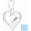 925 Sterling Silver Puffed Heart Berlock, 1 st 1