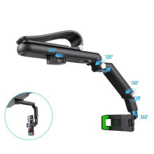 Suport telefon universal rotativ la 360, multifuncțional, pentru parasolar de 1080, potrivit pentru orice suport auto - rotativ și telescopic
