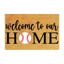 Zabawna mata powitalna na drzwi wejściowe, ozdobna mata powitalna z motywem baseballu, chłonna i odporna na zużycie, 40x60 cm
