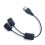 Cable divisor USB en Y macho a 2 hembras para carga y datos. 1