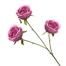 Bouquet de roses artificielles, roses réalistes en faux, idéal pour un mariage ou la Saint-Valentin, centre de table décoratif dans un vase violet.