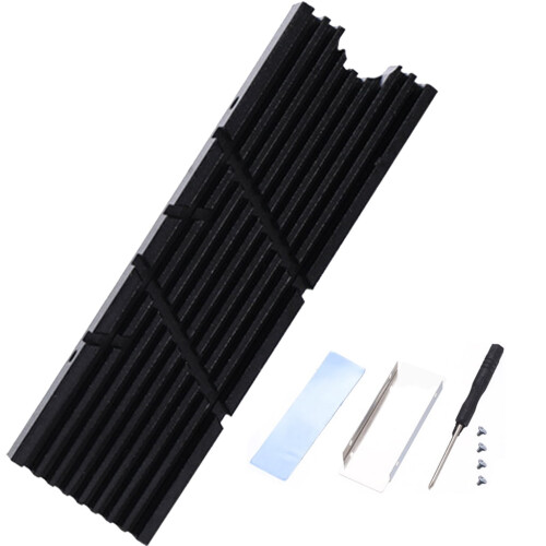 Aluminium M.2 2280NVMe koelblok met thermische pad