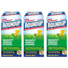 3-pack Selektivt gräsmatte-ogräsmedel, koncentrerat herbicid 250 ml, trädgård, ogräs i gräsmatta - klöver, prästkrage, maskros, groblad