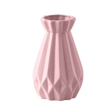 Ceramic Vase Flower Stripe Vase for Modern Home Decor,for Table Centerpieces Living Room Office Wedding Farmhouse Decor Gifts(Pink)