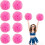 metalliske cheerleader-pomponer, 30 cm ringformet 1