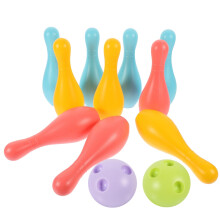 Plastic Bowling Pins Set for Indoor and Outdoor Play, Skill Development Toys for Boys and