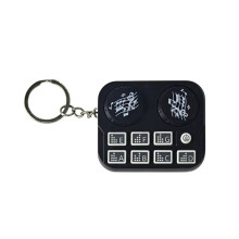 DJ Machine Music Keychain Funny Luminous Sound Toy Keyring Car Key Holder Bag Pendant Backpack Hanging Decoration