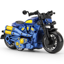 Pull Back Motorcycle Toy Alloy Simulation Model Keychain Friction Powered Vehicle Desktop Racer Gift for Boys Kids(Blue)