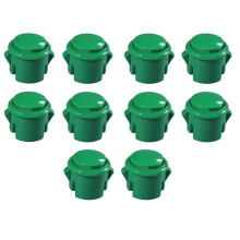 10 Pcs Arcade Buttons 30Mm Responsive Arcade Buttons for Gaming Enthusiasts Green