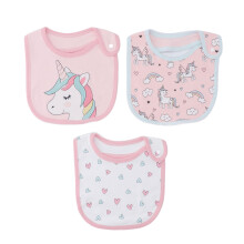 3‑Pack Soft Cotton Baby Bibs with Cute Animal Prints, Snap Closure, Full‑Absorbent, Machine‑Washable – Ideal for Teething & Drooling